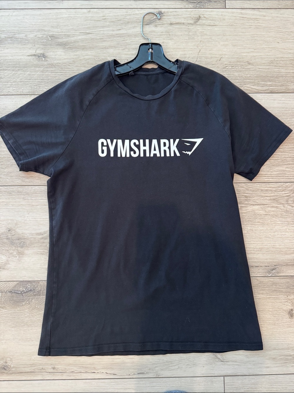 Gymshark Black Short Sleeve Tee with White Logo